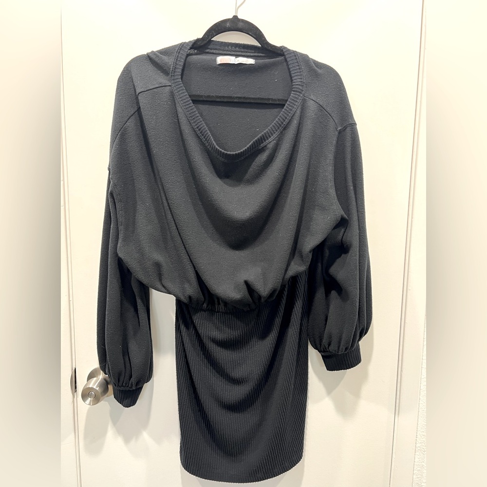 Free People Beach Knit Dress with Balloon Sleeves.